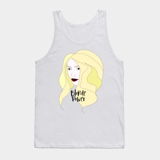 Blonde Power #woman #girl #beauty #fineart #popart #home #decor #fashion #buyart #artprint #minimal #drawing Tank Top